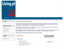 Tablet Screenshot of lizing.pl